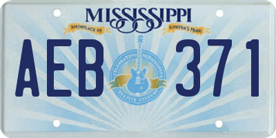 MS license plate AEB371