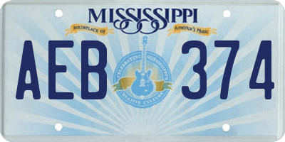 MS license plate AEB374
