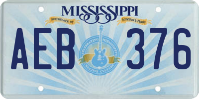 MS license plate AEB376