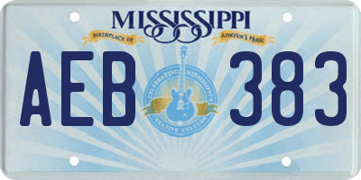 MS license plate AEB383