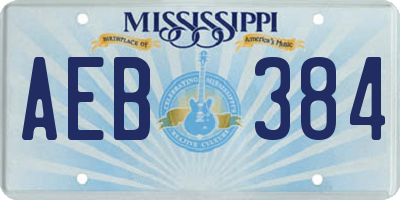 MS license plate AEB384