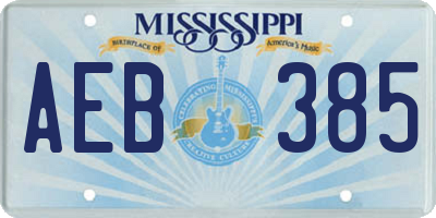 MS license plate AEB385