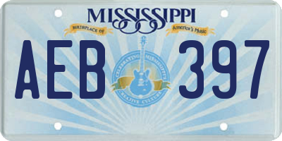 MS license plate AEB397