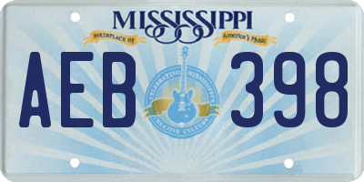 MS license plate AEB398
