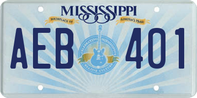 MS license plate AEB401