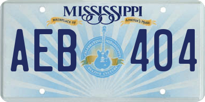 MS license plate AEB404