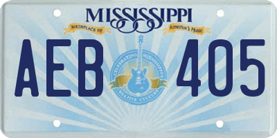 MS license plate AEB405