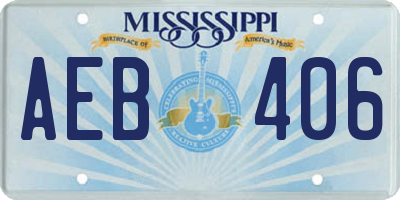 MS license plate AEB406