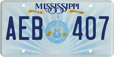 MS license plate AEB407