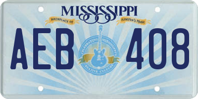 MS license plate AEB408