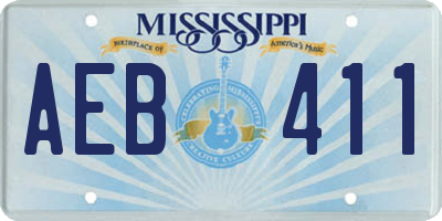 MS license plate AEB411