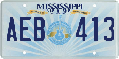 MS license plate AEB413