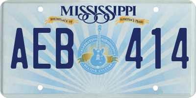 MS license plate AEB414
