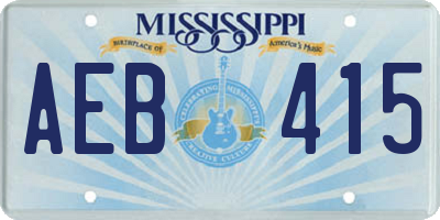 MS license plate AEB415