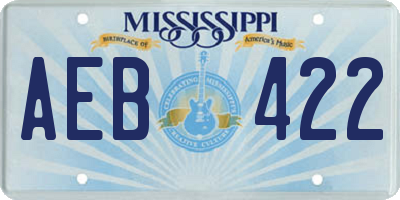 MS license plate AEB422