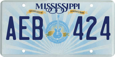 MS license plate AEB424