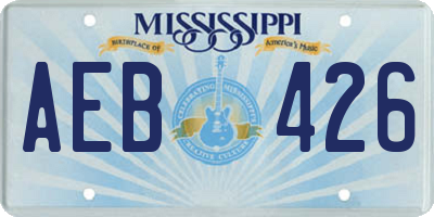 MS license plate AEB426