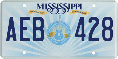 MS license plate AEB428