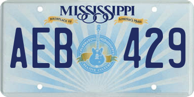 MS license plate AEB429
