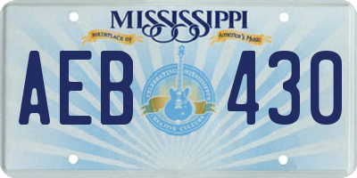 MS license plate AEB430