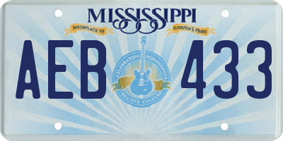 MS license plate AEB433