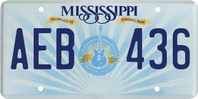 MS license plate AEB436