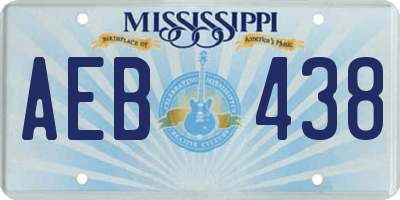 MS license plate AEB438