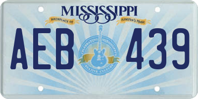 MS license plate AEB439