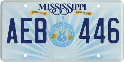 MS license plate AEB446