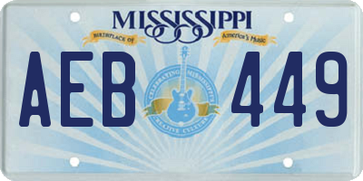 MS license plate AEB449