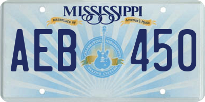 MS license plate AEB450