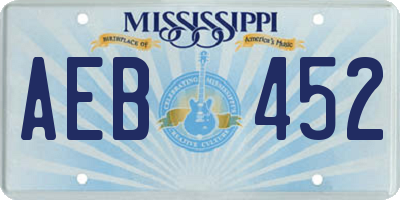MS license plate AEB452