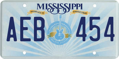 MS license plate AEB454