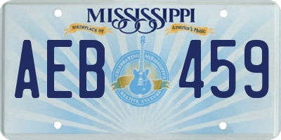 MS license plate AEB459
