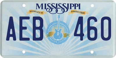 MS license plate AEB460