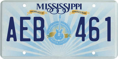 MS license plate AEB461