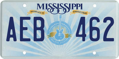 MS license plate AEB462