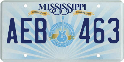 MS license plate AEB463
