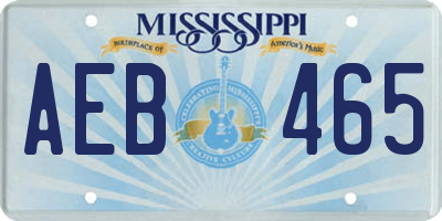 MS license plate AEB465