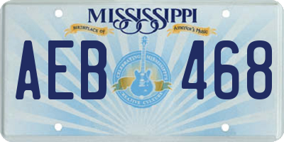 MS license plate AEB468