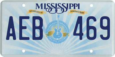 MS license plate AEB469