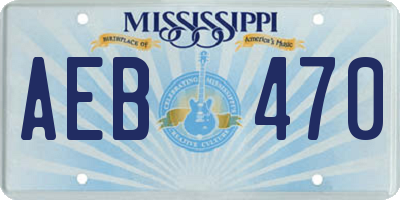 MS license plate AEB470
