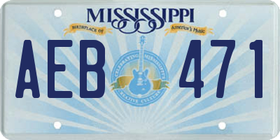 MS license plate AEB471