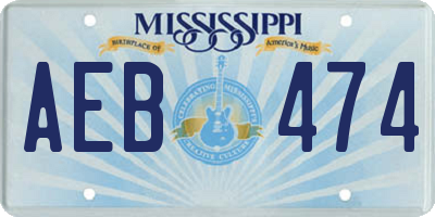 MS license plate AEB474
