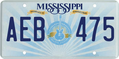 MS license plate AEB475