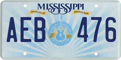MS license plate AEB476