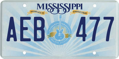 MS license plate AEB477