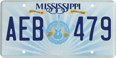 MS license plate AEB479