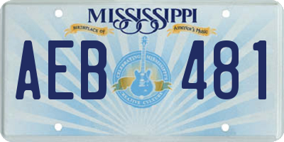 MS license plate AEB481