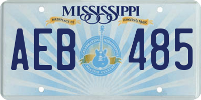 MS license plate AEB485
